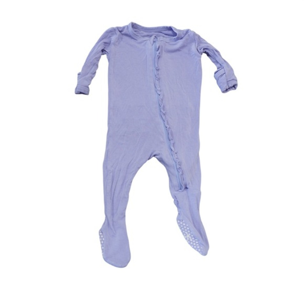KicKee Pants Ruffle Footie Sleeper Lavender‎ Purple Bamboo Viscose 0-3 Months